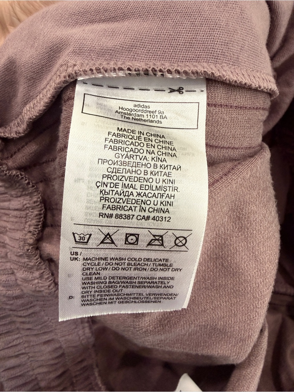 adidas Originals Lilac Velvet Corduroy Hooded Track Jacket & Joggers - Picture 8 of 9